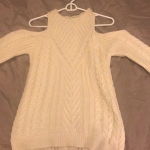 LC Lauren Conrad Cable-knit Cold Shoulder Sweater